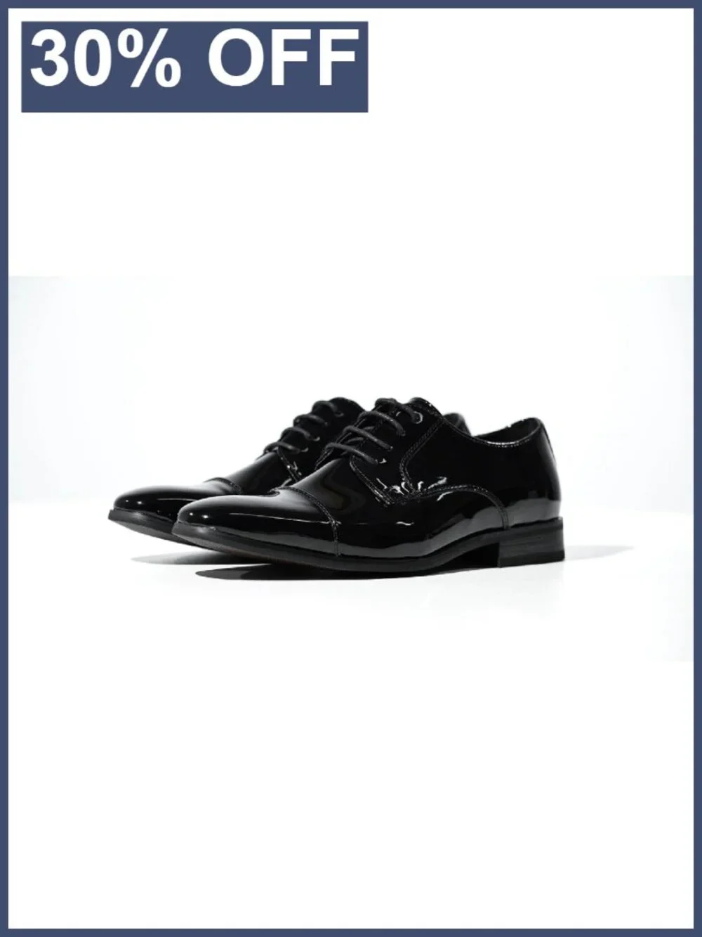 Patent Leather Cap Toe Oxford Dress Shoes for Men, Slip Resistant Tuxedo Shoes